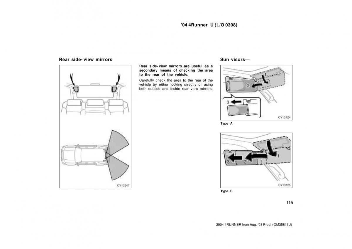 Toyota 4Runner 4 IV N210 owners manual / page 115