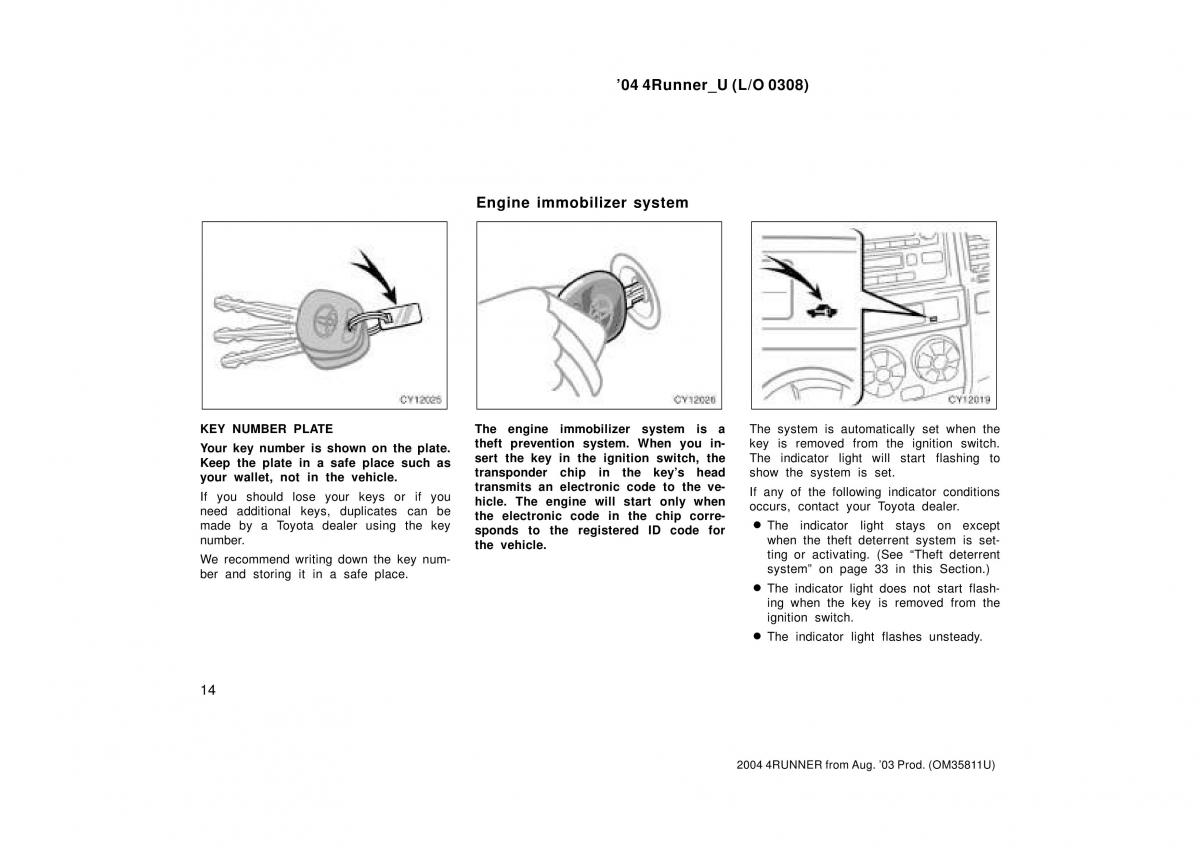 Toyota 4Runner 4 IV N210 owners manual / page 14