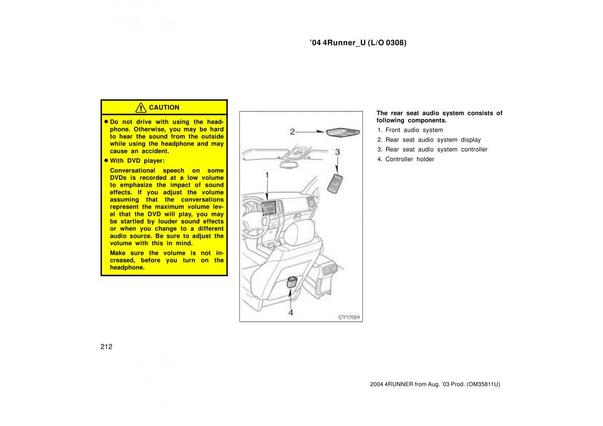 Toyota 4Runner 4 IV N210 owners manual / page 212