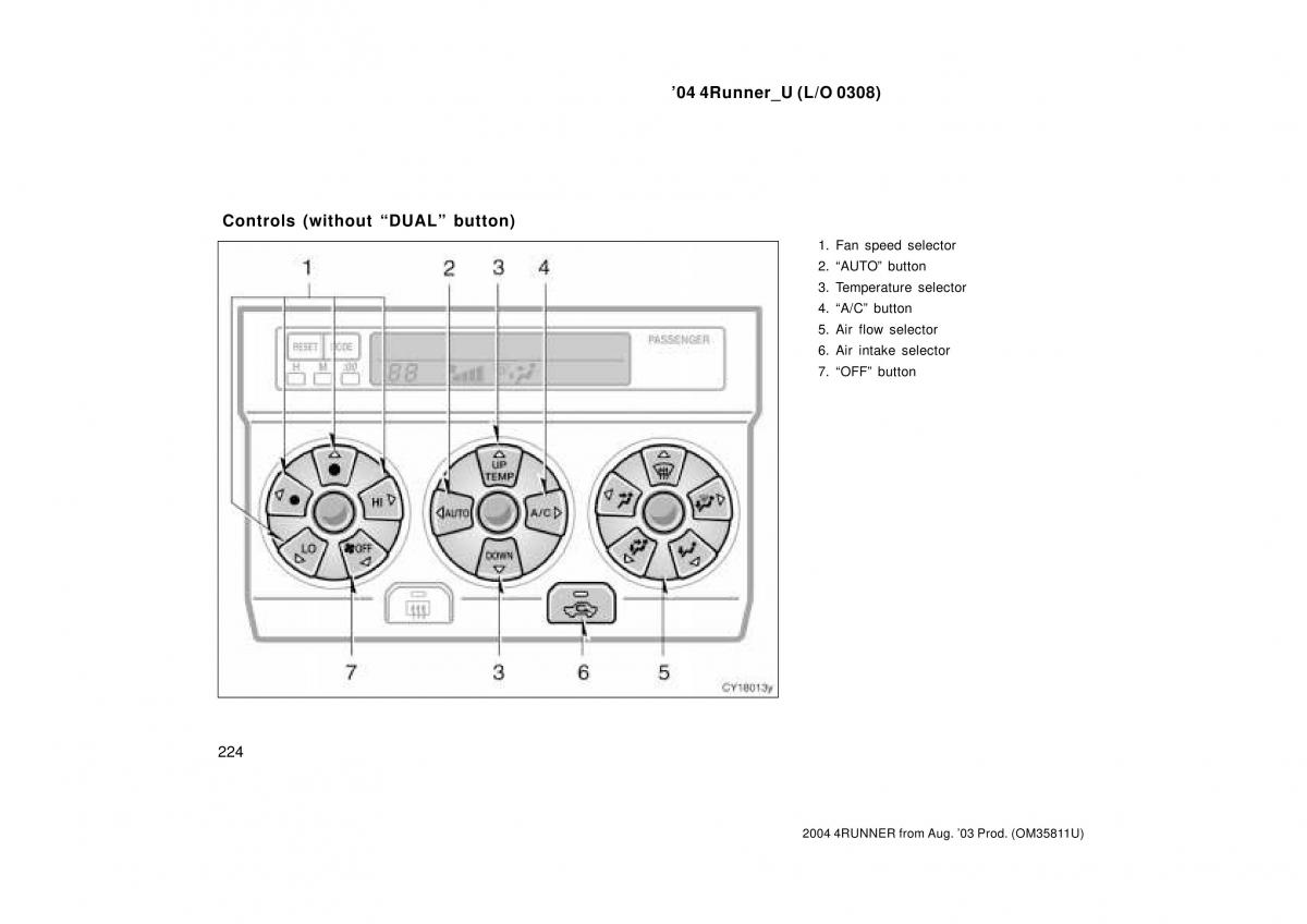 Toyota 4Runner 4 IV N210 owners manual / page 224