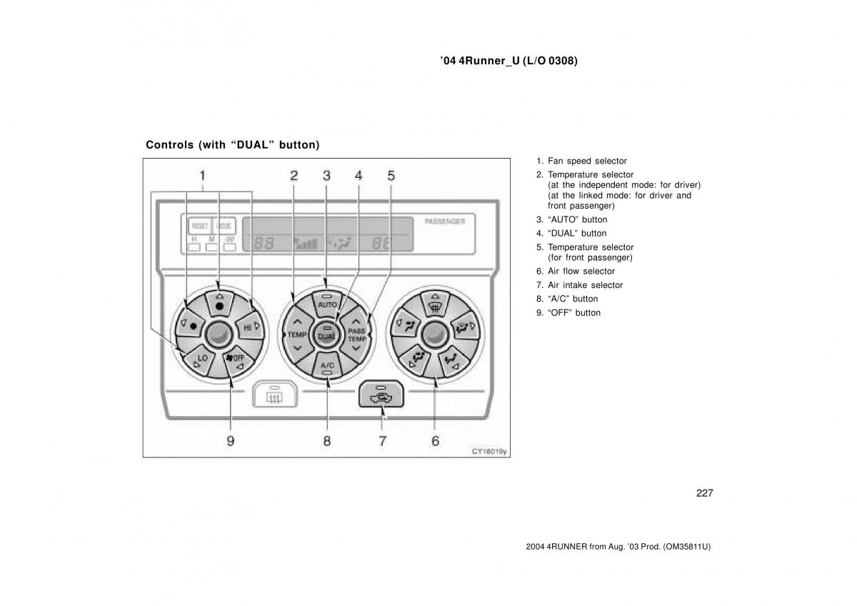 Toyota 4Runner 4 IV N210 owners manual / page 227