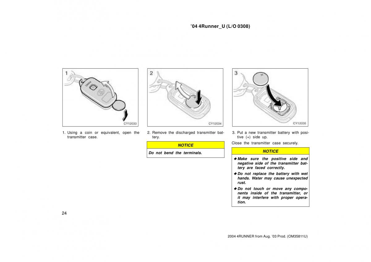 Toyota 4Runner 4 IV N210 owners manual / page 24