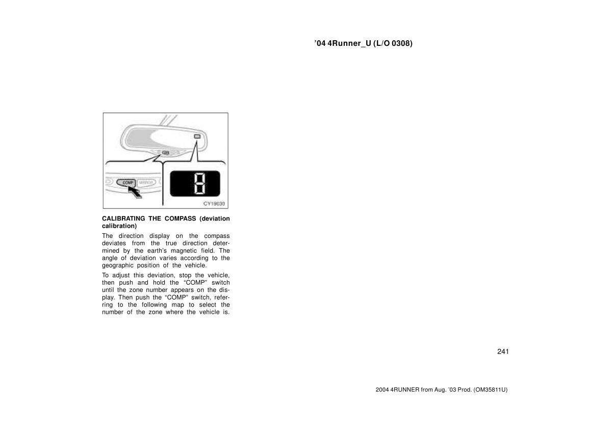 Toyota 4Runner 4 IV N210 owners manual / page 241