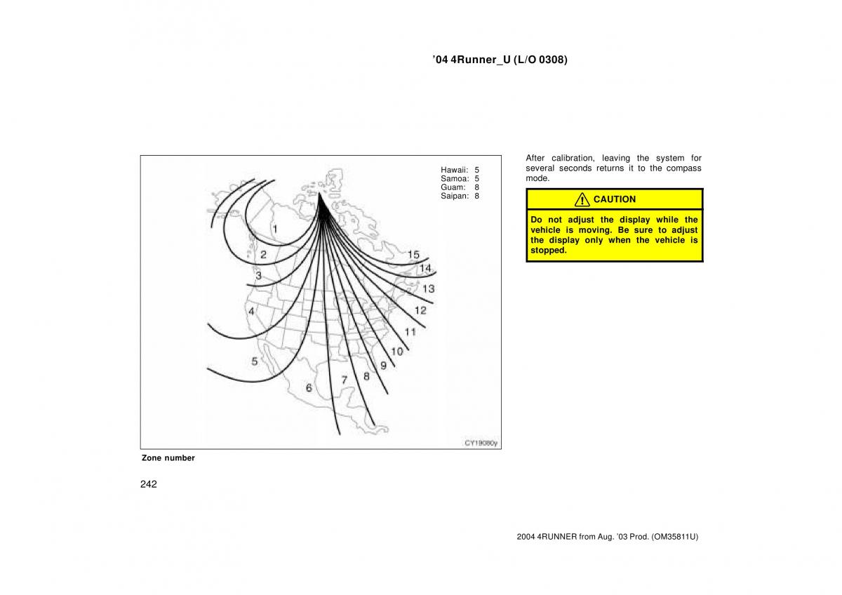 Toyota 4Runner 4 IV N210 owners manual / page 242