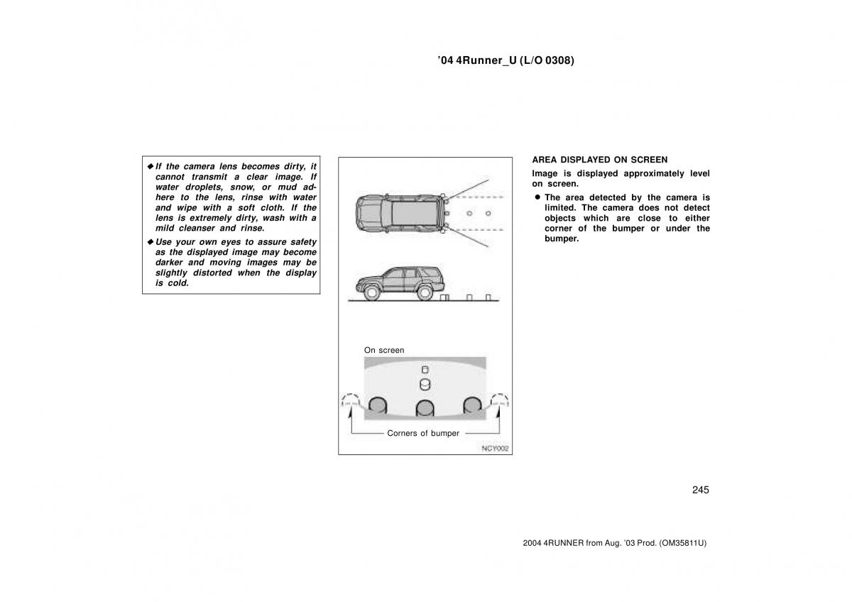 Toyota 4Runner 4 IV N210 owners manual / page 245