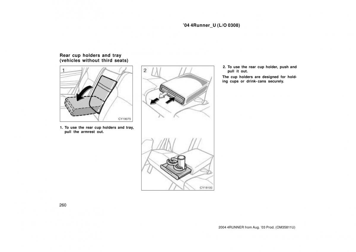 Toyota 4Runner 4 IV N210 owners manual / page 260