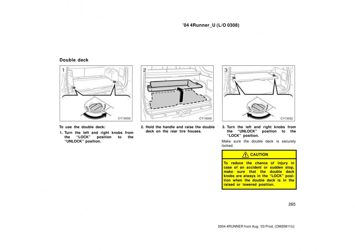 Toyota 4Runner 4 IV N210 owners manual / page 265