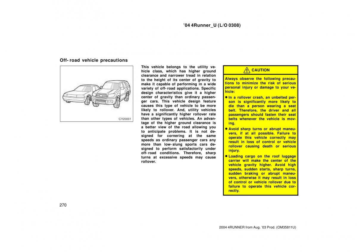 Toyota 4Runner 4 IV N210 owners manual / page 270