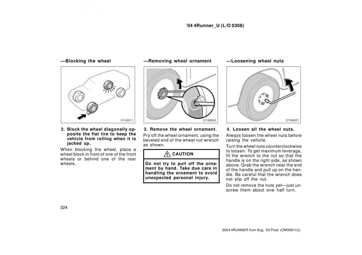 Toyota 4Runner 4 IV N210 owners manual / page 324