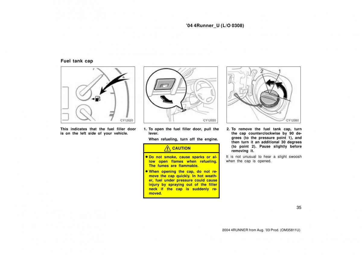 Toyota 4Runner 4 IV N210 owners manual / page 35