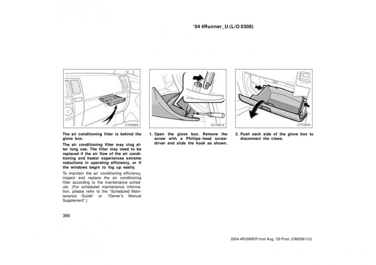 Toyota 4Runner 4 IV N210 owners manual / page 366