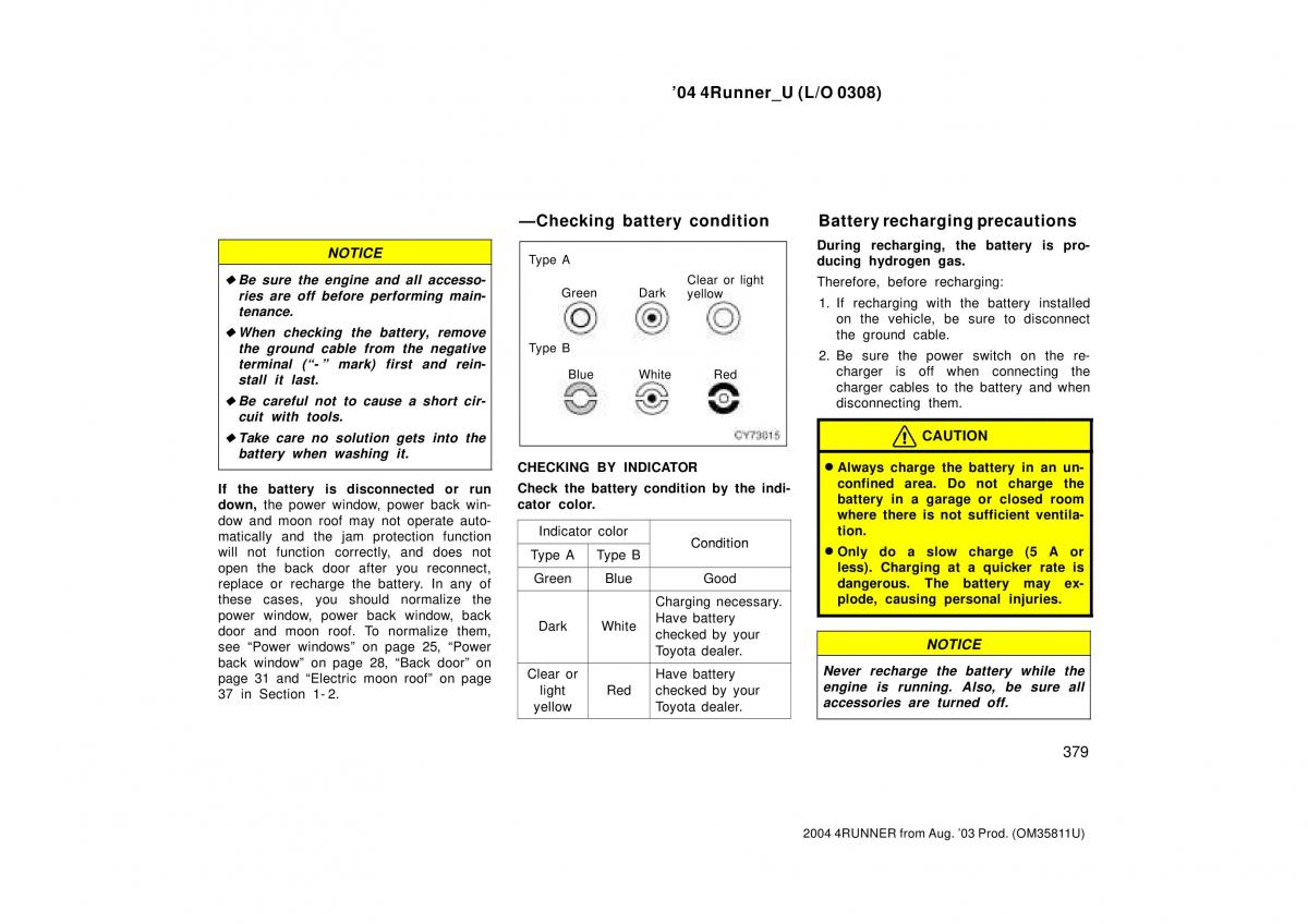 Toyota 4Runner 4 IV N210 owners manual / page 379