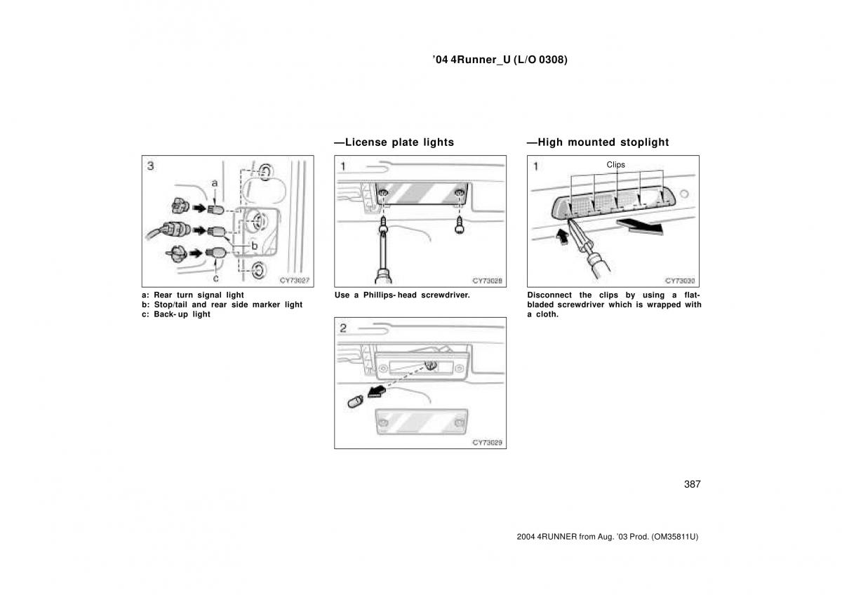 Toyota 4Runner 4 IV N210 owners manual / page 387