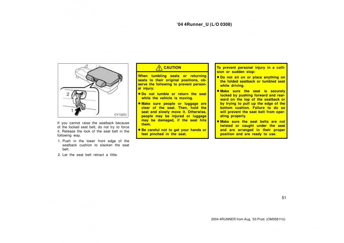 Toyota 4Runner 4 IV N210 owners manual / page 51