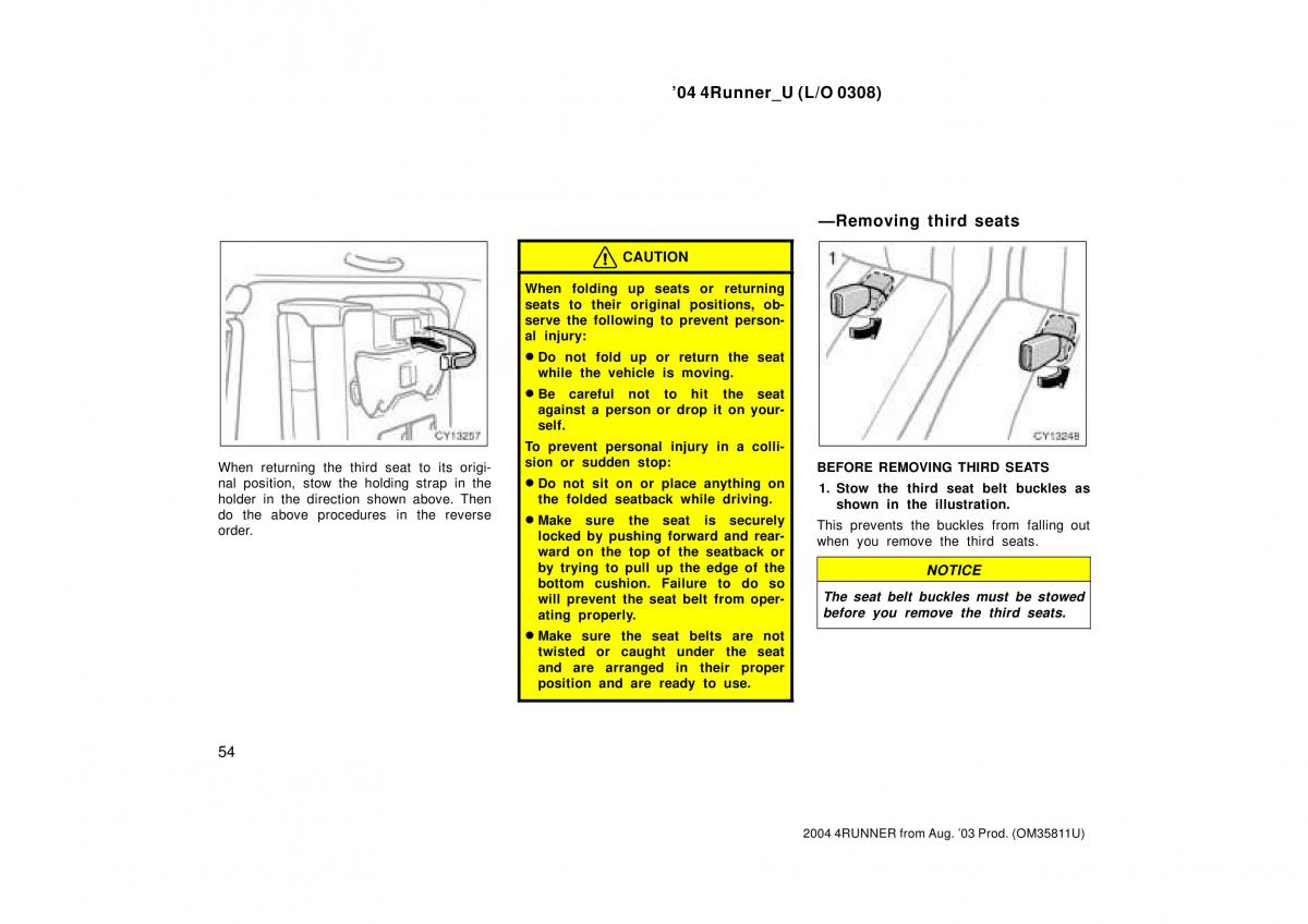 Toyota 4Runner 4 IV N210 owners manual / page 54