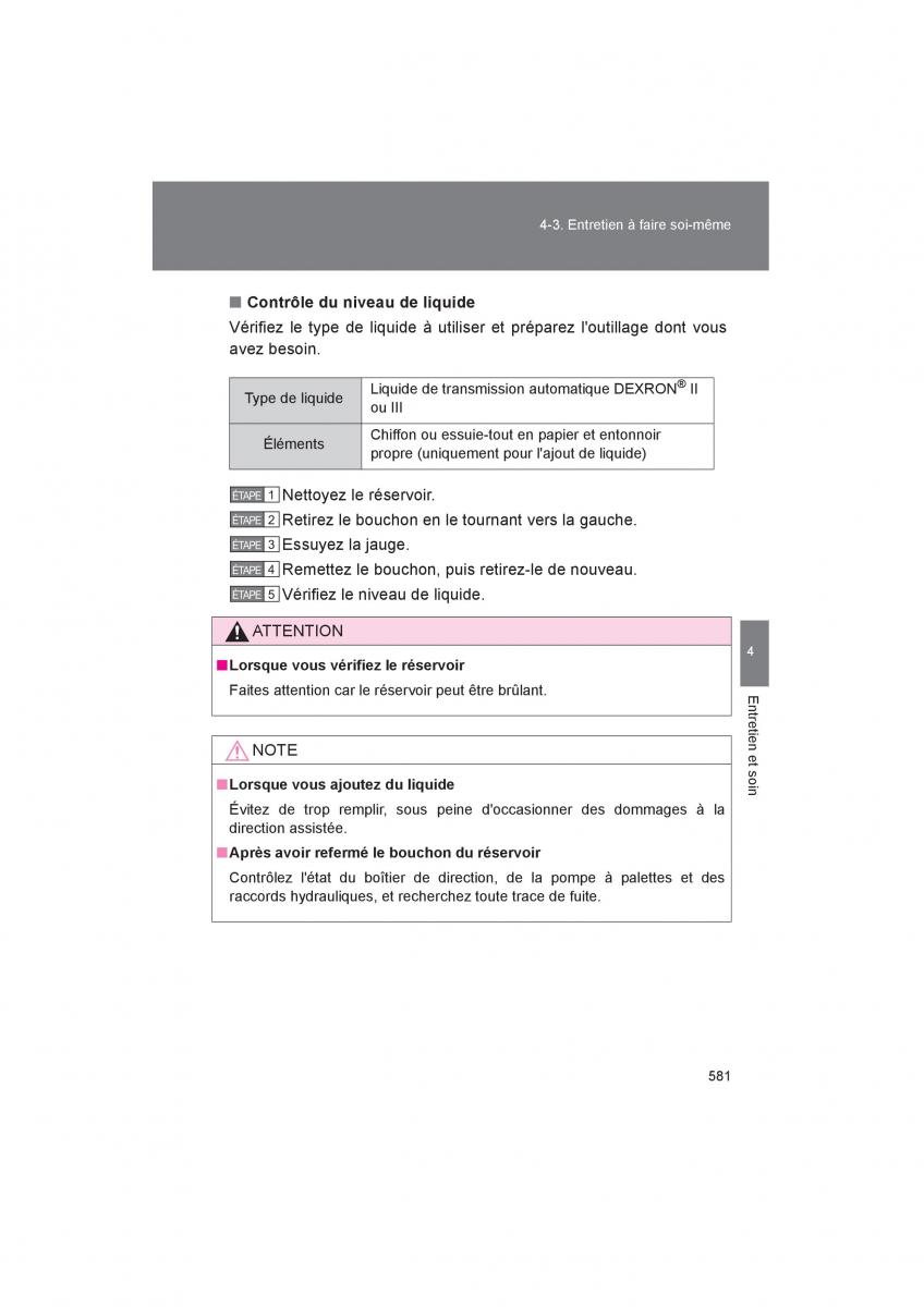 Toyota 4Runner 5 V N280 manuel du proprietaire / page 583