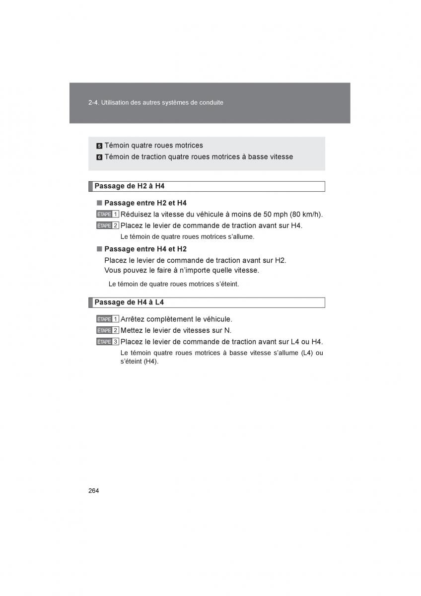 Toyota 4Runner 5 V N280 manuel du proprietaire / page 266