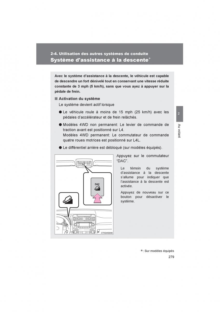 Toyota 4Runner 5 V N280 manuel du proprietaire / page 281