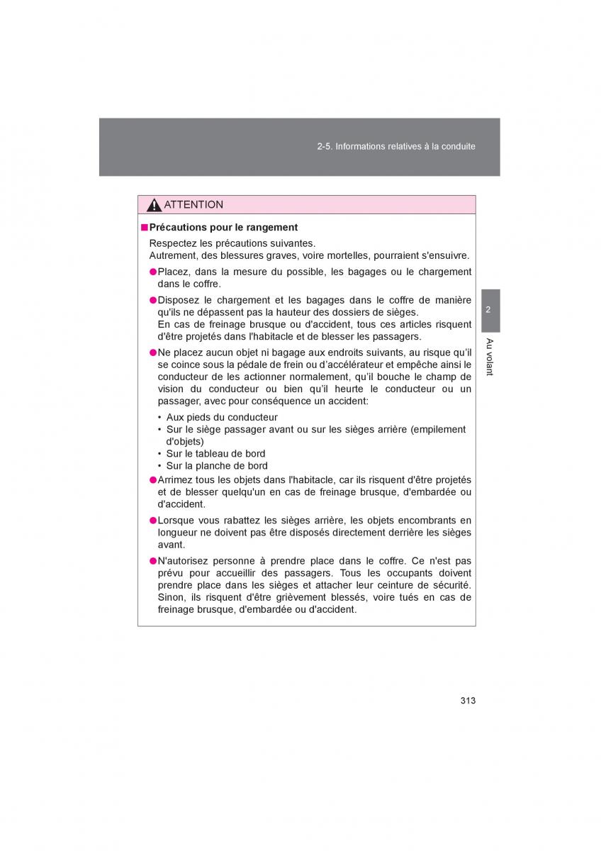 Toyota 4Runner 5 V N280 manuel du proprietaire / page 315