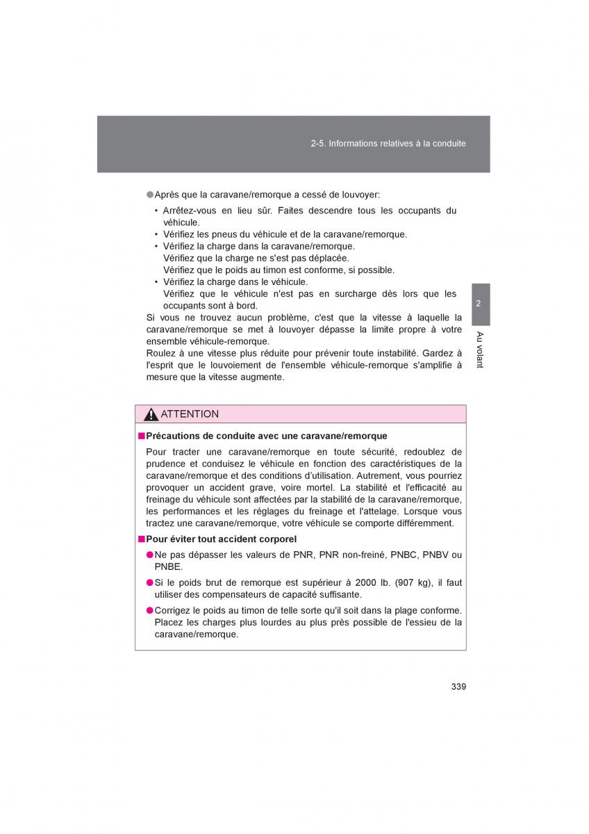 Toyota 4Runner 5 V N280 manuel du proprietaire / page 341