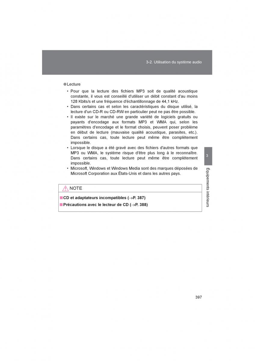 Toyota 4Runner 5 V N280 manuel du proprietaire / page 399