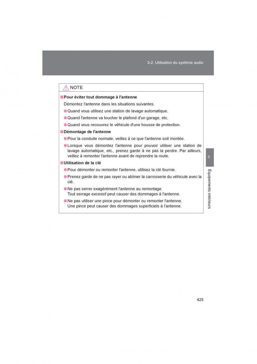 Toyota 4Runner 5 V N280 manuel du proprietaire / page 427