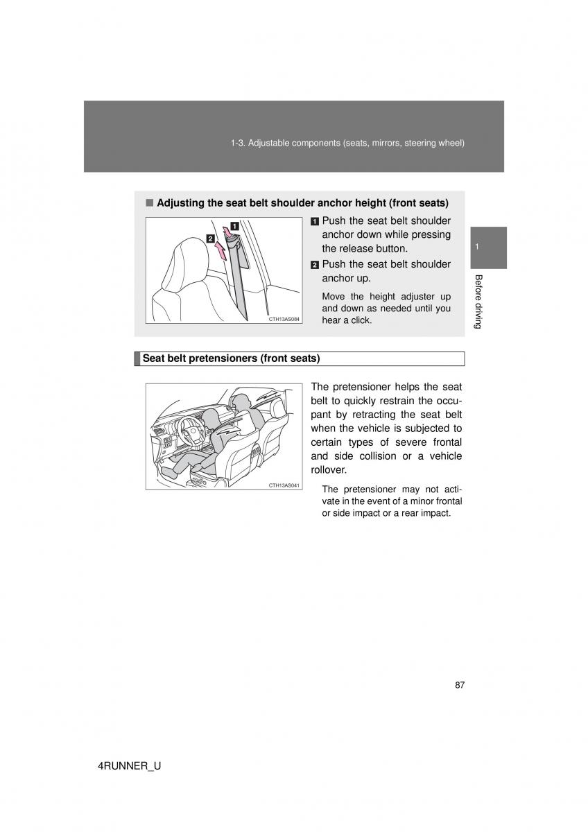 Toyota 4Runner 5 V N280 owners manual / page 57