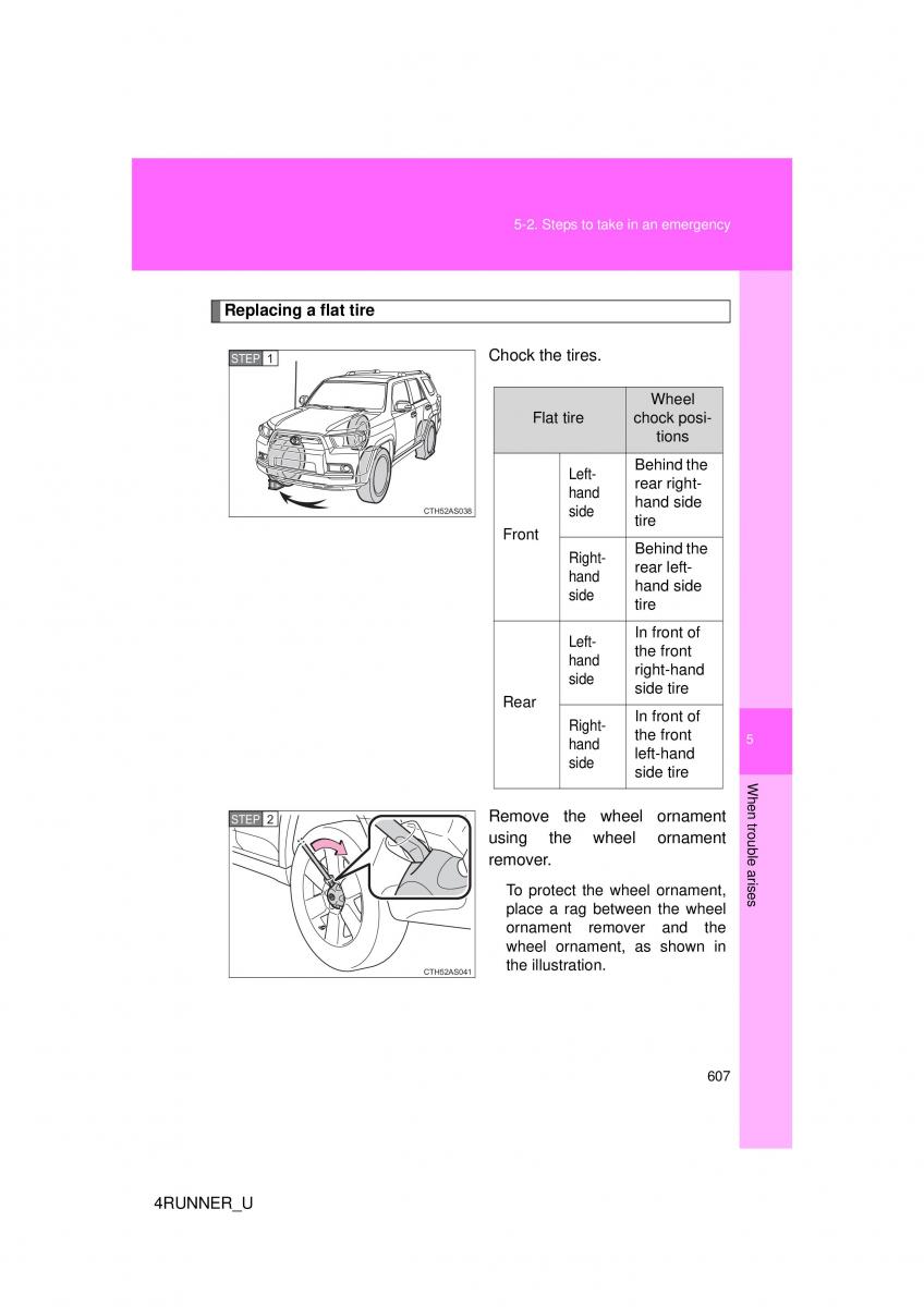 Toyota 4Runner 5 V N280 owners manual / page 572