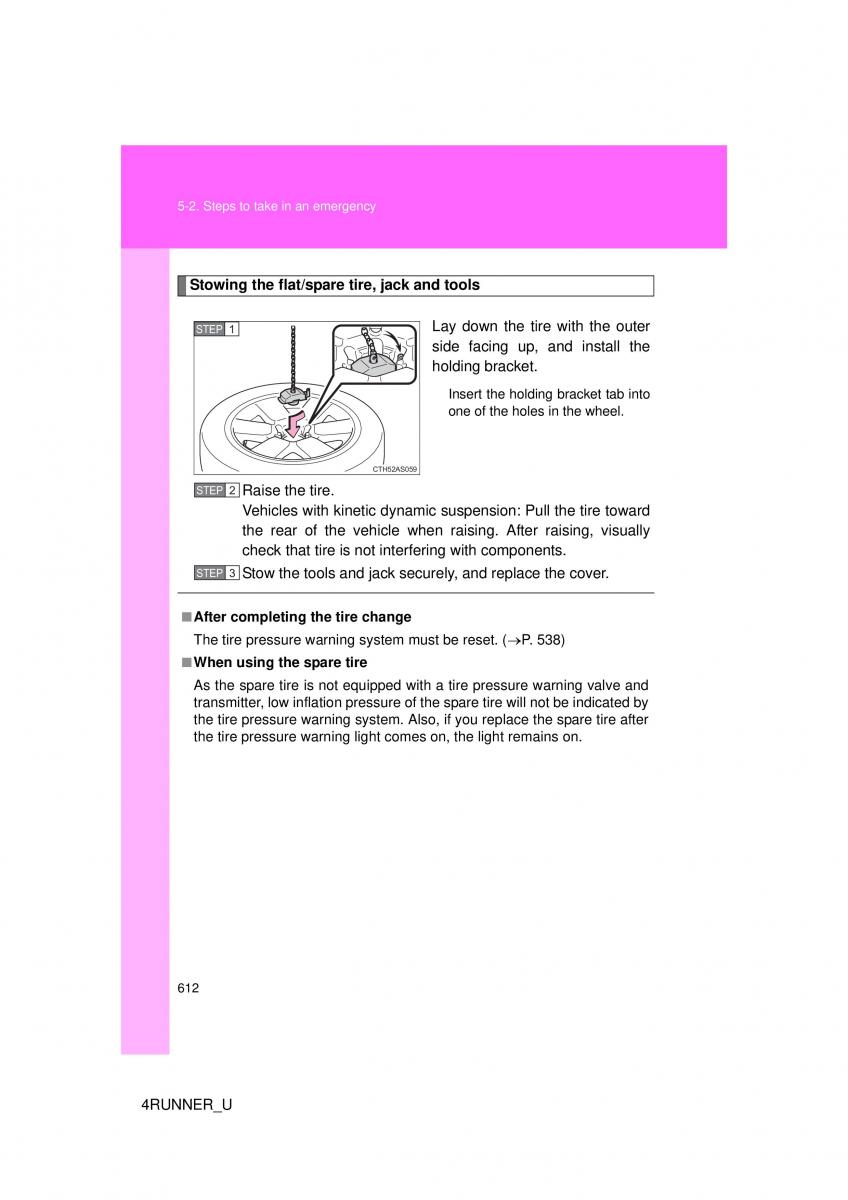 Toyota 4Runner 5 V N280 owners manual / page 577