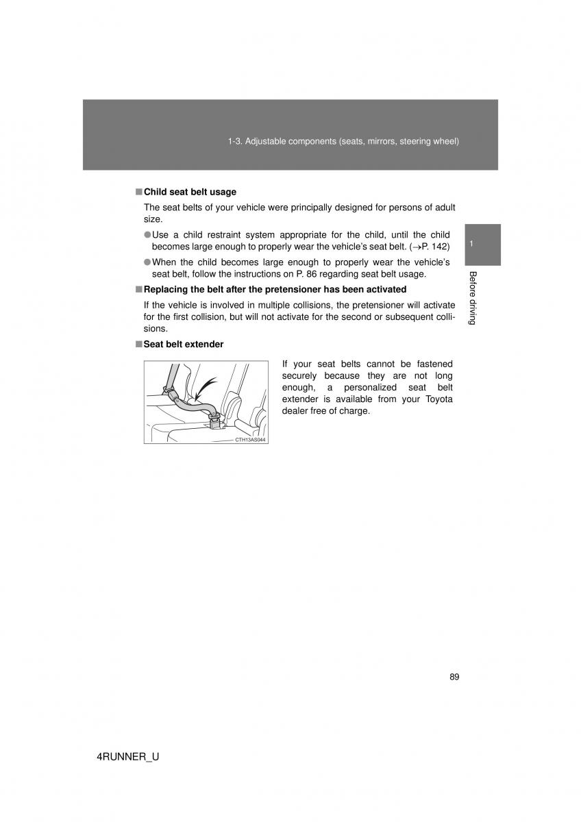 Toyota 4Runner 5 V N280 owners manual / page 59