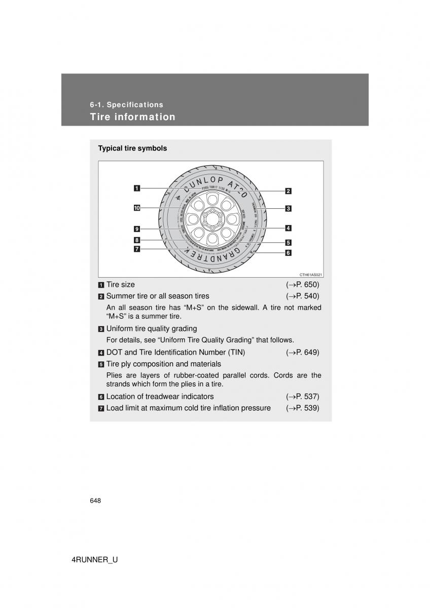 Toyota 4Runner 5 V N280 owners manual / page 612