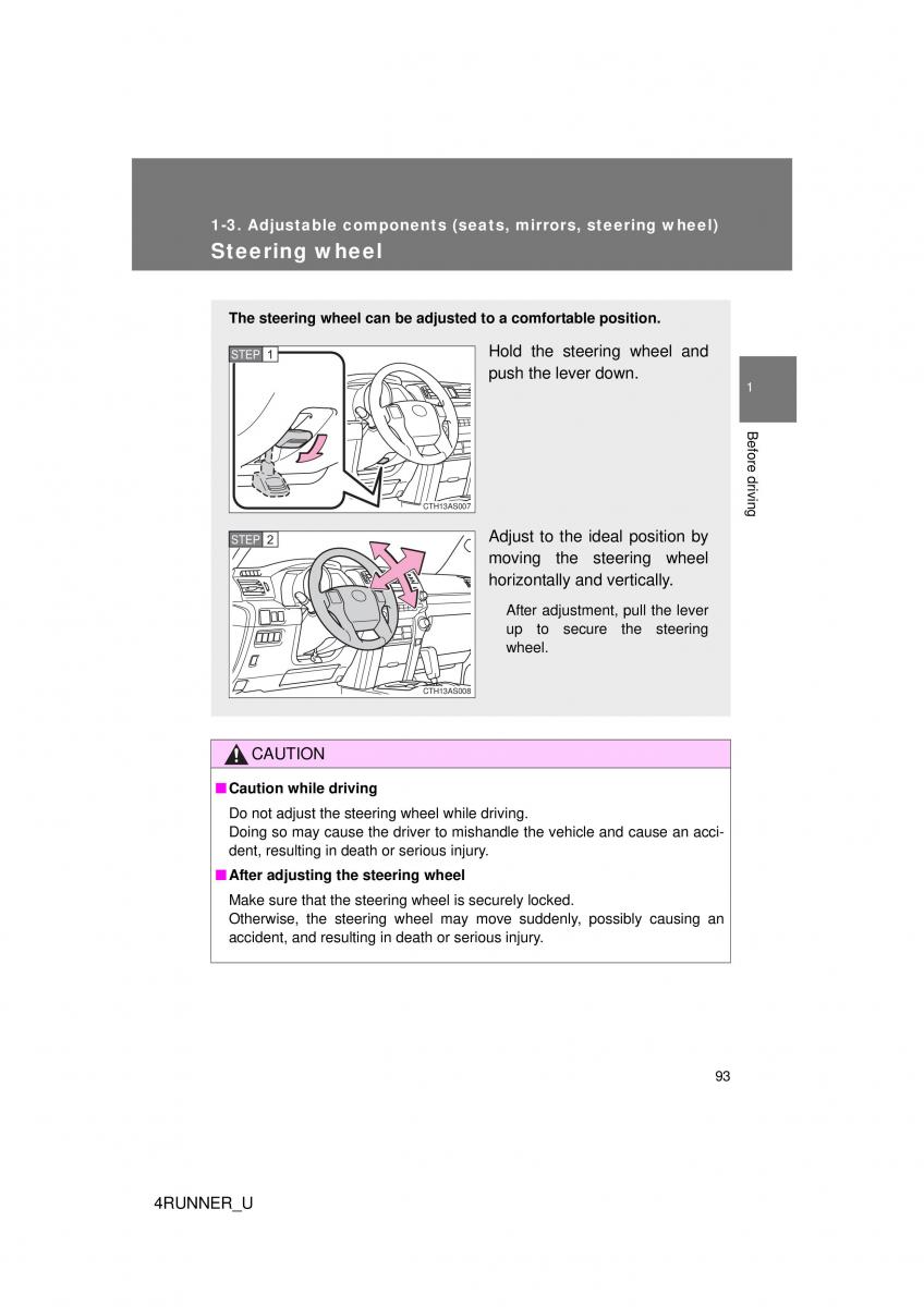 Toyota 4Runner 5 V N280 owners manual / page 63