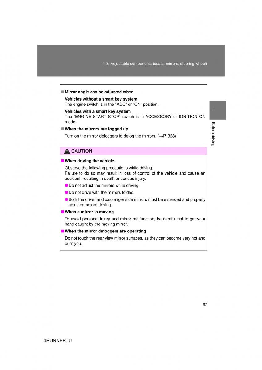 Toyota 4Runner 5 V N280 owners manual / page 67