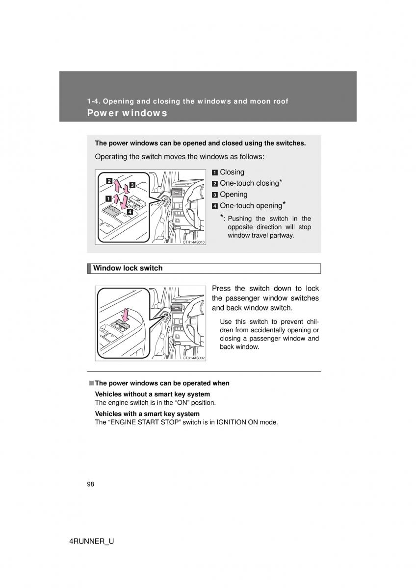 Toyota 4Runner 5 V N280 owners manual / page 68