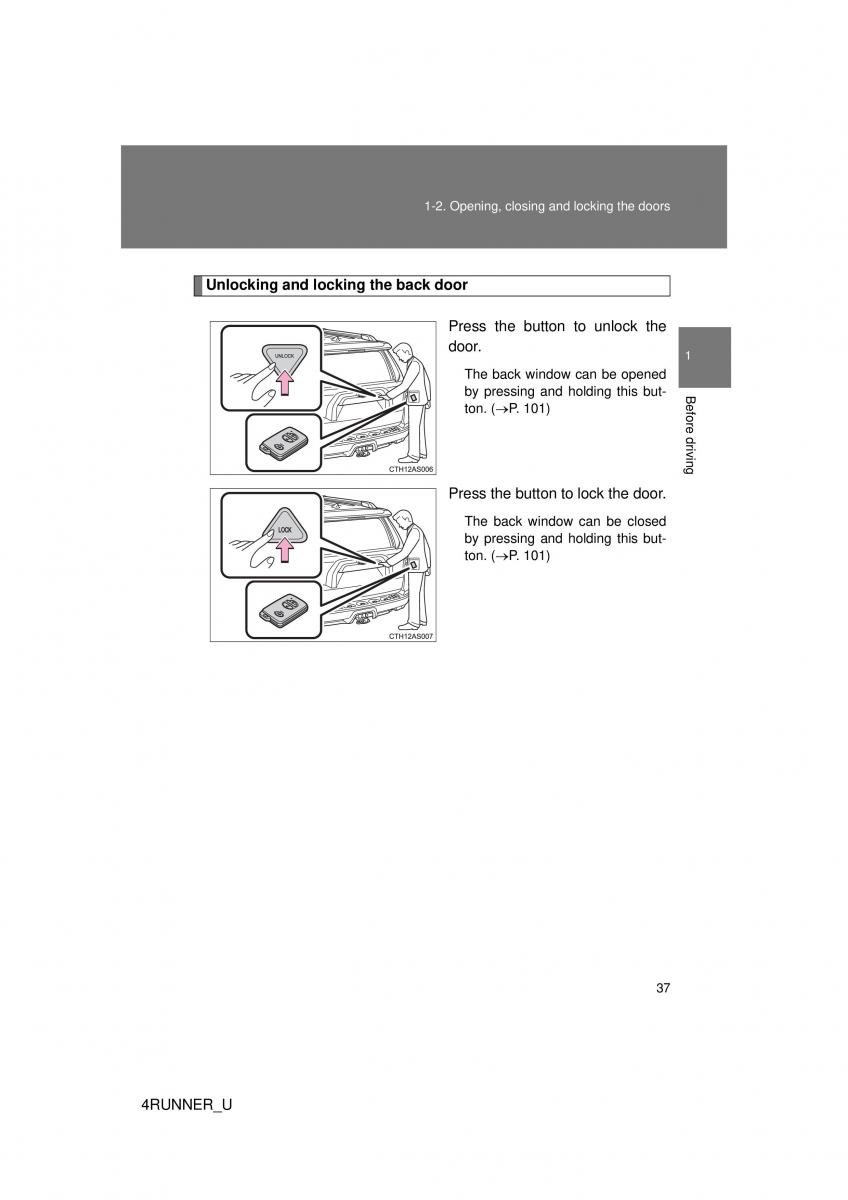 Toyota 4Runner 5 V N280 owners manual / page 7