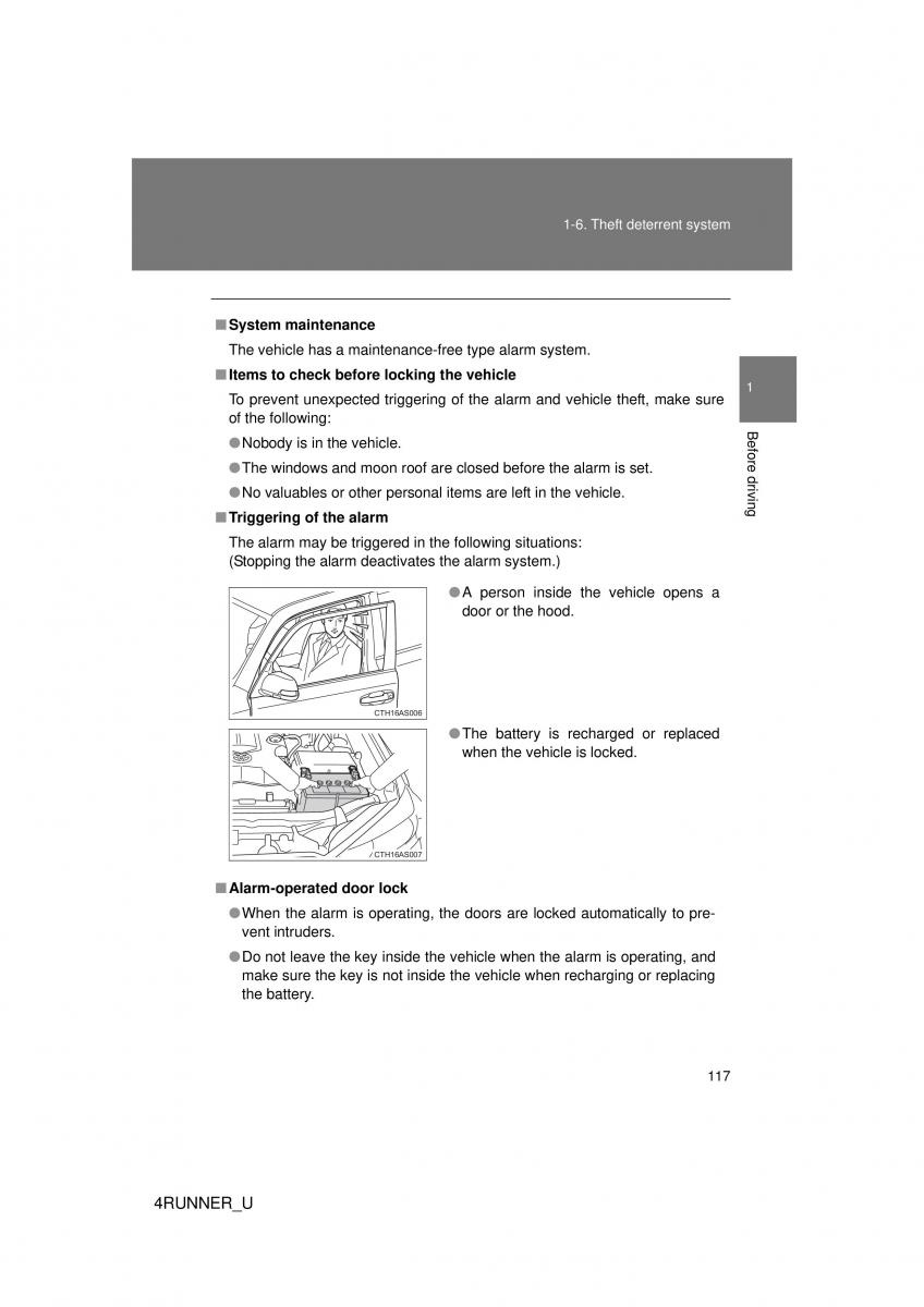 Toyota 4Runner 5 V N280 owners manual / page 87