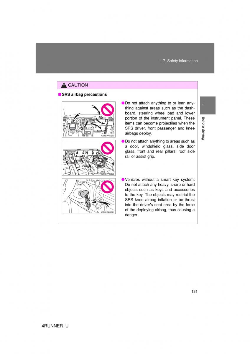 Toyota 4Runner 5 V N280 owners manual / page 101