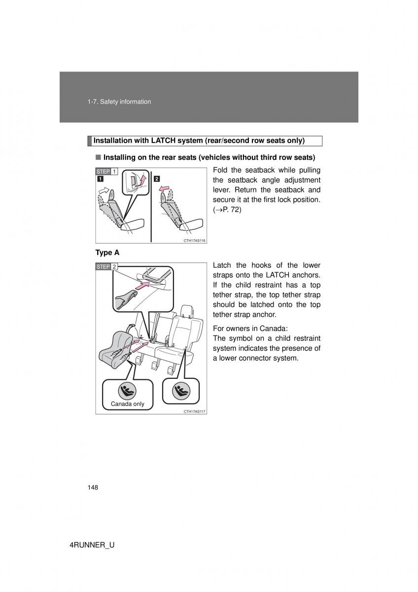 Toyota 4Runner 5 V N280 owners manual / page 118