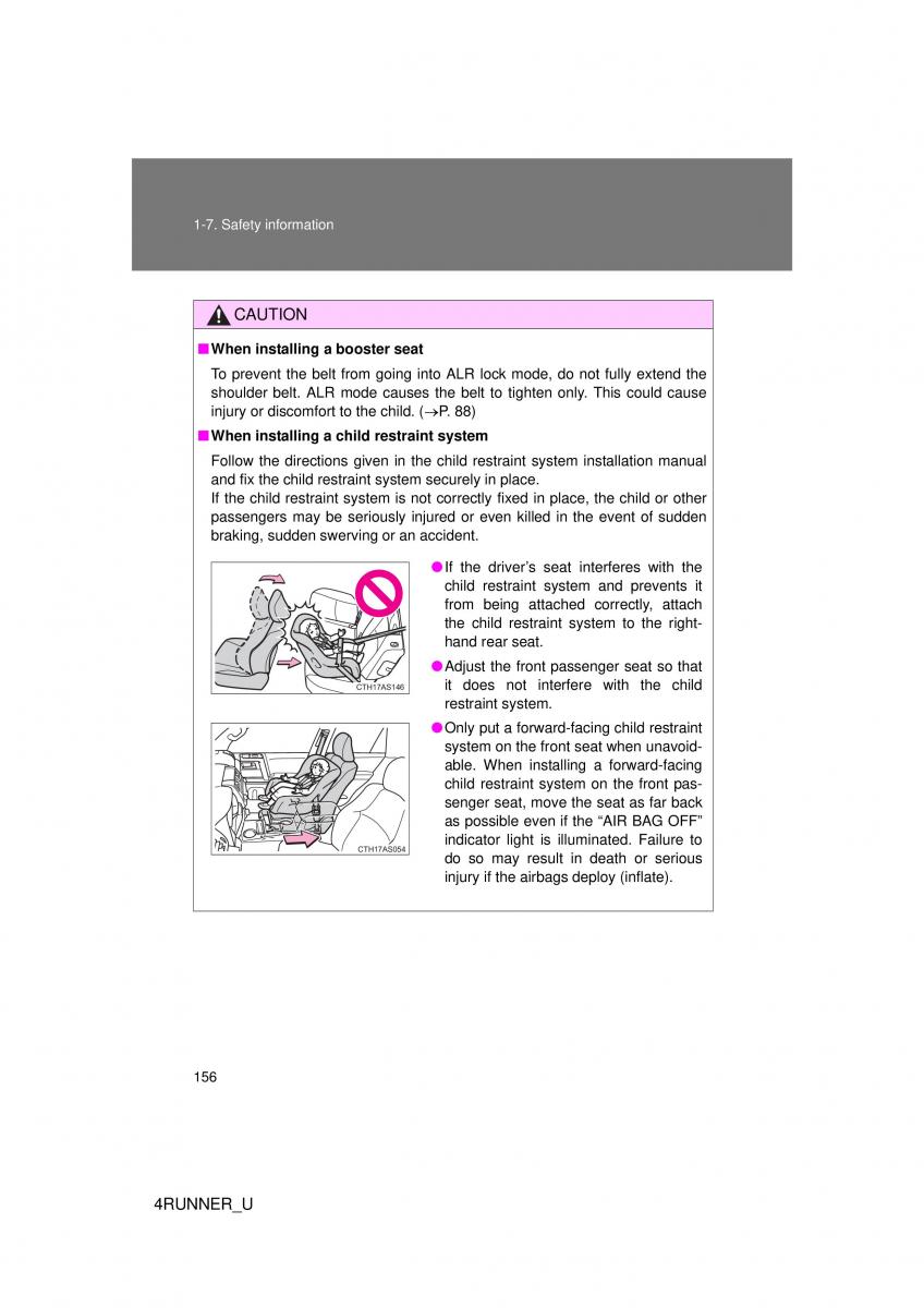 Toyota 4Runner 5 V N280 owners manual / page 126