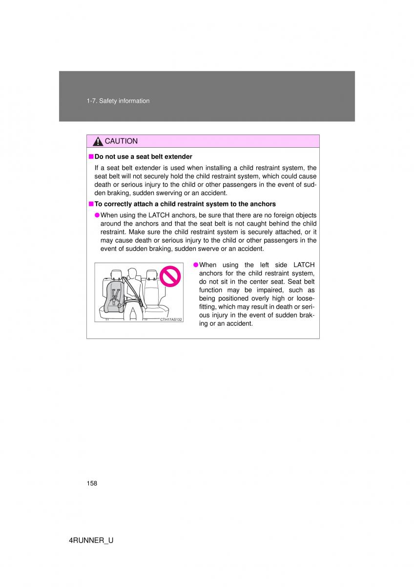 Toyota 4Runner 5 V N280 owners manual / page 128