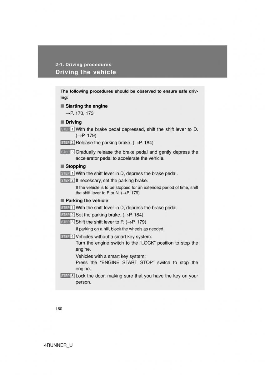 Toyota 4Runner 5 V N280 owners manual / page 129