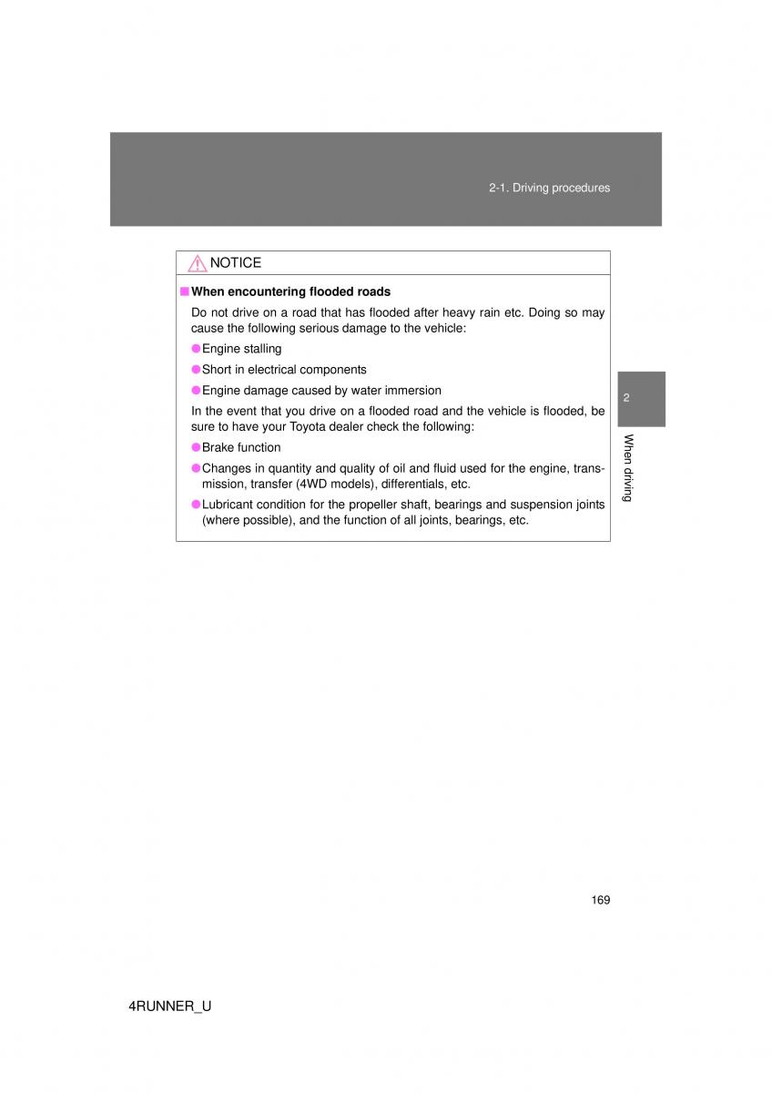 Toyota 4Runner 5 V N280 owners manual / page 138