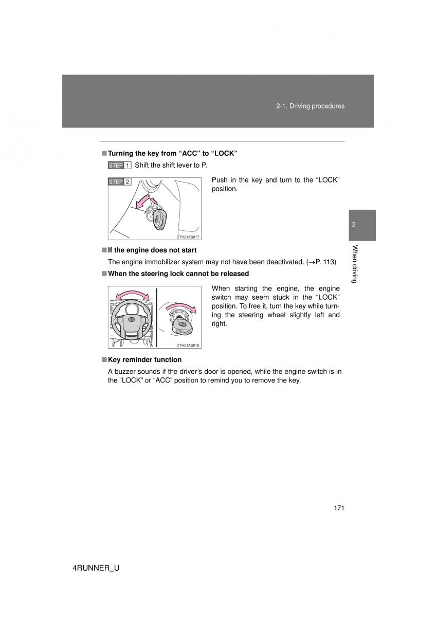 Toyota 4Runner 5 V N280 owners manual / page 140