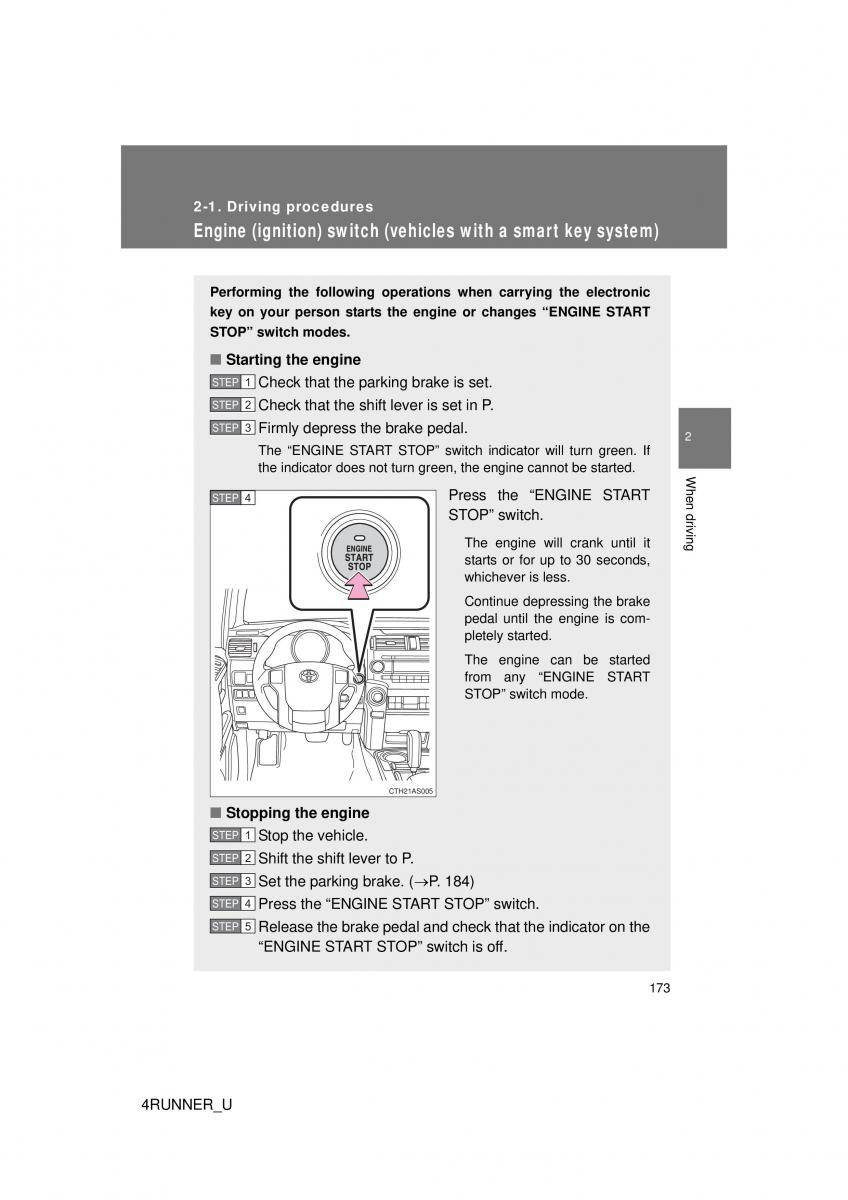 Toyota 4Runner 5 V N280 owners manual / page 142