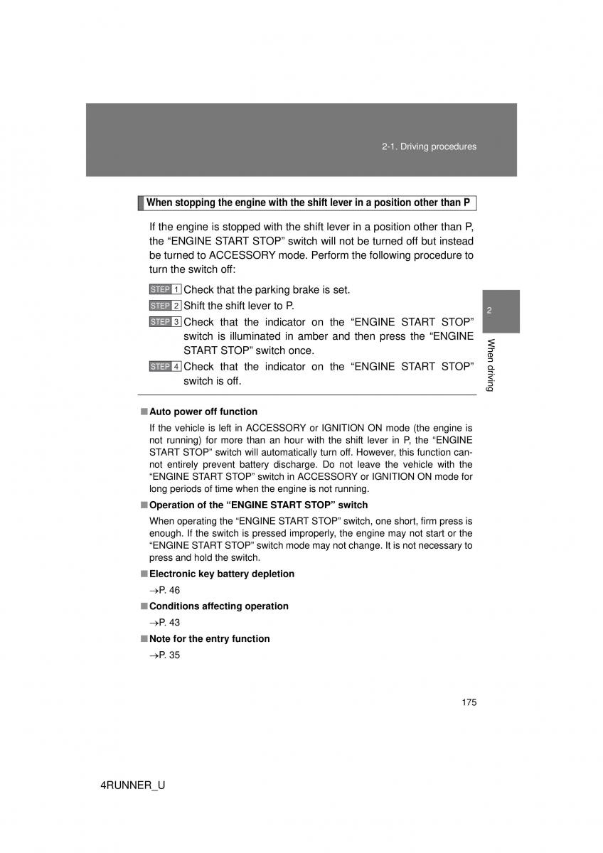 Toyota 4Runner 5 V N280 owners manual / page 144