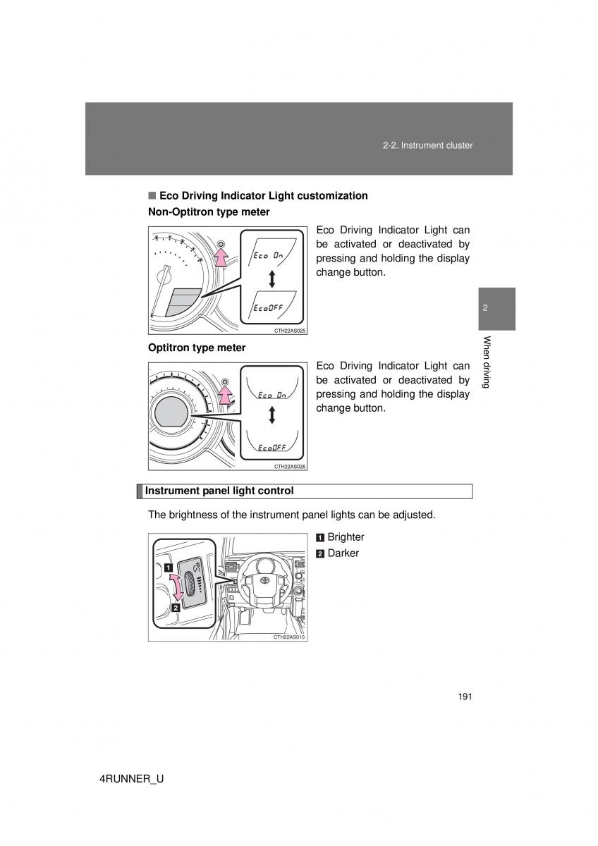 Toyota 4Runner 5 V N280 owners manual / page 160