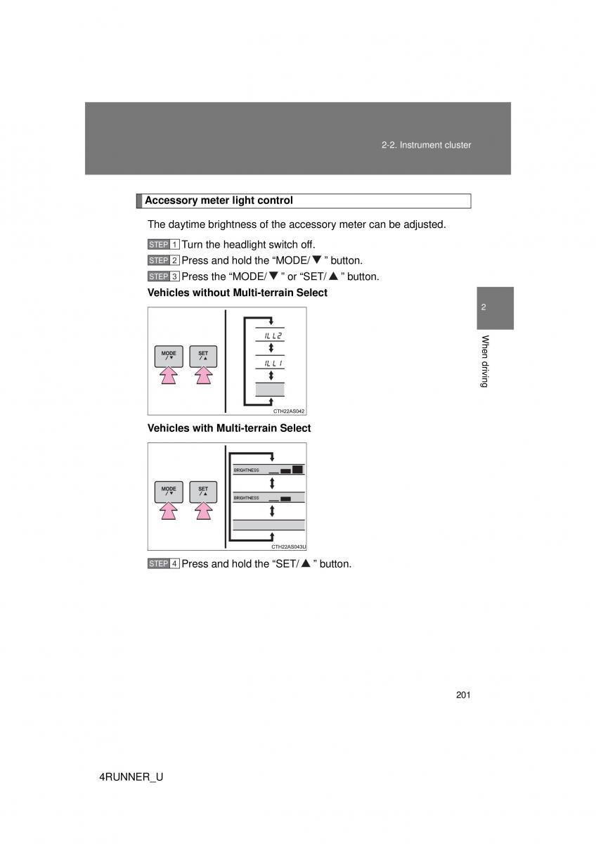 Toyota 4Runner 5 V N280 owners manual / page 170