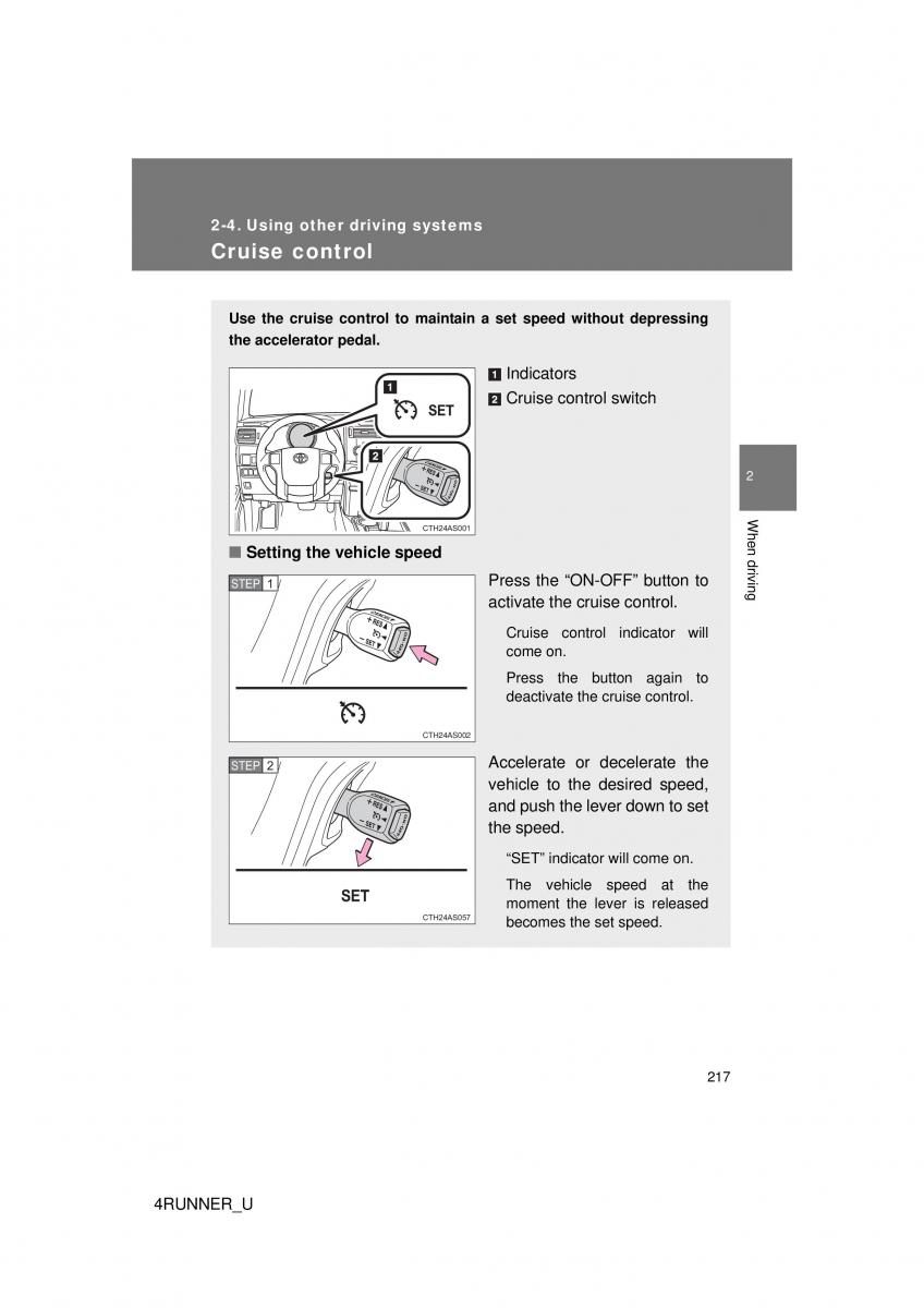 Toyota 4Runner 5 V N280 owners manual / page 186