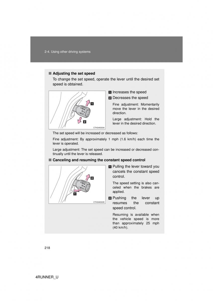 Toyota 4Runner 5 V N280 owners manual / page 187