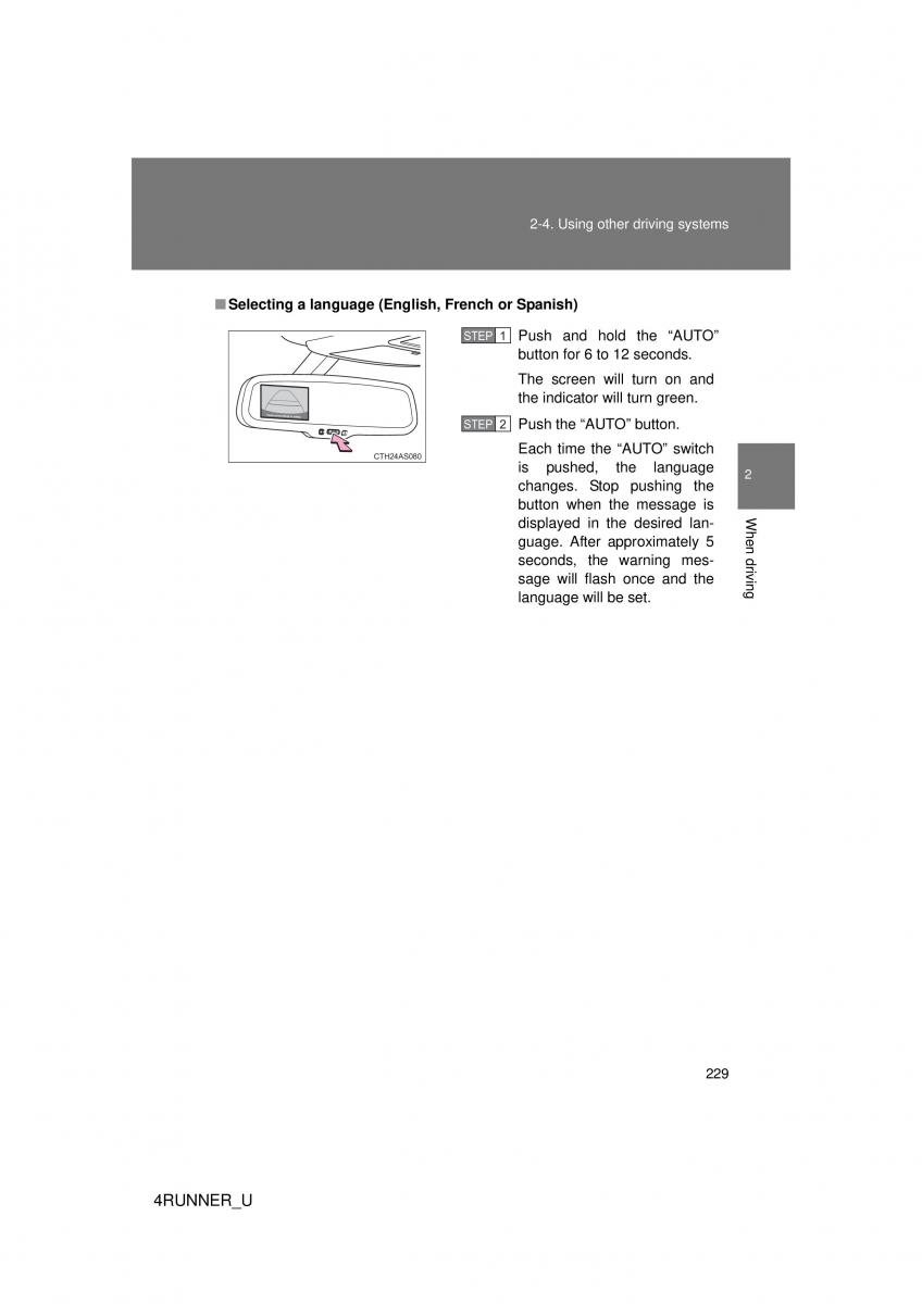 Toyota 4Runner 5 V N280 owners manual / page 198